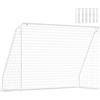 HOMCOM Porta da Calcio per Giardino in PE e Metallo 301x120x200 cm Bianco