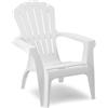 PROSERVICE srl 1 Pezzo Poltrona Sedia in Resina Adirondack Bianca 74 x 87 x 84 cm
