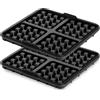 SODIAL 2 Pezzi 17x17 cm Stampo per Waffle per Tutte Le Friggitrici Ad Aria Quadrat5092