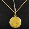 FMF Pendente E Catena Oro 18K 750 Mls. Medaglia Di San Benedetto 18,6 Mm.
