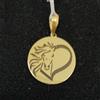 Dopazo Colgante In Oro 18K 750 MLS. Serie ANIMAL LOVE. Mod. 2 Cavallo E Cuore