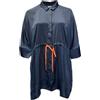 Marina Rinaldi Giacca Button Front Fuso Marina Rinaldi Donna Blu Navy NWT
