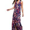 YUMI KIM Abito Maxi Tango Blu Studio 54 Donna NWT #DR16387