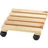 Dörner + Helmer Rullo per piante Economy, quadrato, 35 cm x 35 cm, portata 50 kg, antiscivolo, per esterni, marrone chiaro