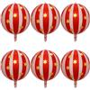 No Confezione da 6 Palloncini Giganti A Strisce 4D da 22 Pollici, Palloncini A4380