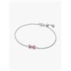 Pandora Bracciale Pandora Fiocco Luminoso Rosa 594234C01 Argento donna