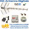 Wttelettronica Kit Antenna TV DVB-T2 UHF Esterna Digitale Terrestre Con Amplificatore da Palo !