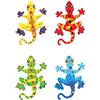 Set 4 Gechi da Parete in Metallo per Giardino Decorazione Parete Antiruggine Fin