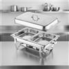 Chafing Dish in Acciaio Gambe Pieghevoli Scaldavivande in Acciaio Inox