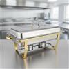 Chafing Dish in Acciaio Gambe Pieghevoli Scaldavivande in Acciaio Inox
