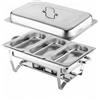 Chafing Dish in Acciaio Gambe Pieghevoli Scaldavivande in Acciaio Inox