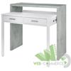 SCRIVANIA ESTENIBILE CONSOLLE ALLUNGABILE 36X99X88H BIANCO CEMENTO 2 CASSETTI