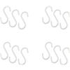 No 12 Pezzi di Plastica Bianca Shaped Ganci per Sciarpetta Appendini Z4V85790