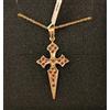 FMF Collana E Ciondolo In Oro 18k 750 Con Rubini Croce Di Santiago 33MM