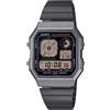 Casio Orologio CASIO A-130WEGG-1AEF Digitale VINTAGE Acciaio Nero Chrono Timer Alarm