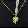 FMF Pendente E Catena In Oro 18K 750 Mls. 3 Virtù: Fede, Speranza E Carità. 11,4 MM.