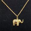 FMF Pendente E Catena Oro 18K 750 Mls. Elefante 16 X 10 MM.