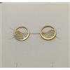 MR Orecchini In Oro 18K 750 Mls. Onde Del Mare Base In Perla. 8,4 MM.