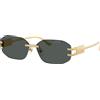 Versace Occhiali da sole per uomo e donna Versace senza montatura oro lenti verdi VE2274
