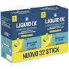 Liquid I.V. 32 stick, Integratore con Elettroliti per Idratazione Rapida, con Sodio e Potassio, con Vitamine B3 B5 B6 B12 e C, Vegano, Senza Glutine, 2x Lemon Lime