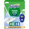 Swiffer Starter Kit Catturapolvere E Lavapavimenti Per La Pulizia Di Pavimenti In Legno E Altri Materiali, Include: 1 Scopa, 8 Panni Catturapolvere, 3 Panni Lavapavimenti