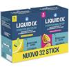 Liquid I.V. 32 stick, Integratore con Elettroliti per Idratazione Rapida, con Sodio e Potassio, con Vitamine B3 B5 B6 B12 e C, Vegano, Senza Glutine, Lemon Lime + Passion Fruit
