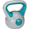 DecHome Kettlebell 10kg PU Sabbia Base Piatta 22x16x26 cm Verde Scuro DecHome