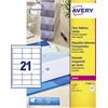 Avery Italia L7560-25 Etichette adesive trasparenti lucide, 25 fogli nyb9