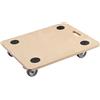 Metafranc Carrello da trasporto 590 x 490 mm - portata 200 kg - compensato - ruote in poliuretano/rullo per mobili con freno/aiuto per il trasporto di mobili/carrello in legno / 822130