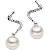 Comete Orecchini Perle Donna Diamanti Oro Bianco 18Kt Comete ORP 371 Regalo Lei