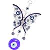 Portachiavi con farfalla Evil Eye, specchietto retrovisore, portachiavi da