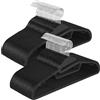 Relaxdays Set di 50 Ganci gommati Antiscivolo con Barra, Apertura a U, Supporto per Cravatte, Nero, 22.5x41.5x0.5 cm