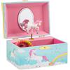 Jewelkeeper Portagioie per Bambina con Unicorno Roteante, Arcobaleno e Carillon