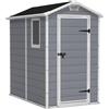 Keter Casetta Manor 4X6 Grigia In Resina Cm 130 x 192 x 198 H cm