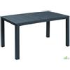 TAVOLO RETTANGOLARE RESINA JULIE KETER 147X90XH75 CM EFFETTO LEGNO ANTRACITE
