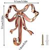 Gancio da parete con fiocco stile vintage 9,1 cm quadrato in lega per asciugaman