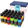 INK LAB Set Di Colori Acrilici 24 Colori Atossici Pittura Acrilica per Dipingere Carta