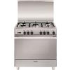 Glem Gas Cucina a Gas 5 Fuochi Glem con Forno a Gas Ventilato Grill 80x50 cm U855VI