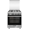 Glem Gas Cucina a Gas 4 Fuochi Forno a Gas Ventilato 60x60 cm Inox SA664VI GLEM GAS