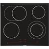 Bosch Piano Cottura 4 Fuochi Elettrico 60 cm Vetroceramica Nero PKN675DP1D Bosch