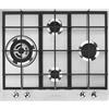 Smeg Piano Cottura 4 Fuochi a Gas 60 cm 1 Bruciatore Wok Inox PX364L Smeg