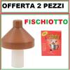 MADE IN ITALY 2 PEZZI FISCHIOTTO FISCHIETTO PARASPRUZZI FISCHIA USCITA DEL CAFFE' CAFFETTIERA