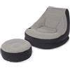 Intex Poltrona Lounge Gonfiabile 99x130x76 cm con Poggiapiedi, Valvola 2-in-1 Ripiegab