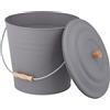Relaxdays Secchio Portacenere, Cenere, Carbonella, Pellet, con Manic YSSC