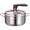 Barazzoni Pentola a pressione ø 22 cm 5lt Acciaio Inox 18/10 Con bloccaleva Adatta a tutti