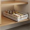 Cestino da Cucina Estraibile Angoli Arrotondati Cassetto Estraibile in Metallo