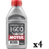 MOTUL RBF 600 FACTORY LINE DOT 4 Olio per Freni e Frizioni Idrauliche 4x 500ml