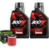 Motul Kit Tagliando Olio Motul 300V 5W40 + Filtro Per Yamaha CZD300 A X-Max ABS�2021