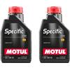 MOTUL 2 Litri Olio Motore Auto Motul Specific 0101 10W50 ACEA C3 ABARTH 100% Sintetico