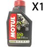 Motul 510 Olio Miscela moto 2T Scooter 100% Synt Technosynthese anti-fumo 1 LT